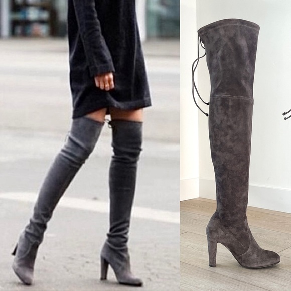 STUART WEITZMAN Highland OTK Suede Boots 6.5 - Picture 1 of 14